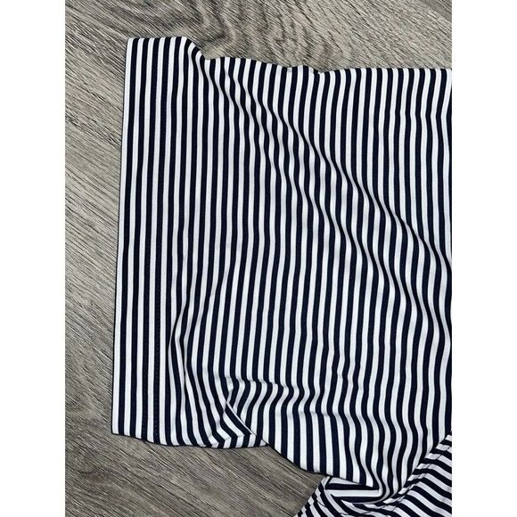 FJ Footjoy Mens Golf Polo Shirt Short Sleeve Blue & White Stripes Large - Picture 4 of 9